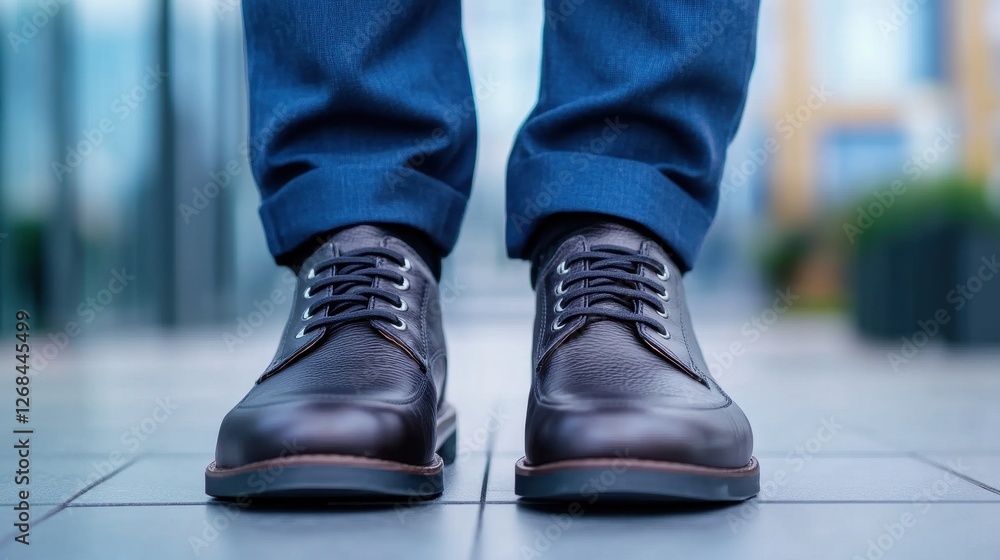 Senior Man Wearing Smart Shoes with GPS Tracking for Enhanced Safety Senior Man Wearing Smart Shoes with GPS Tracking for Enhanced Safety