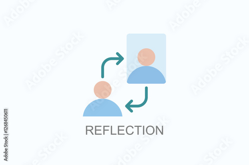 Reflection Icon Or Logo Isolated Illustration