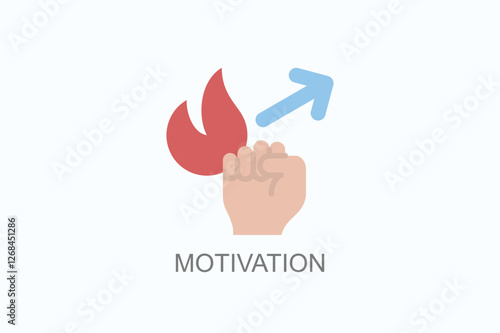 Motivation Icon Or Logo Isolated Illustration