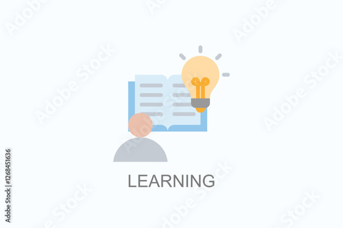 Learning Icon Or Logo Isolated Illustration