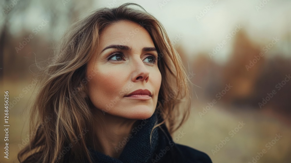 Contemplative Woman in Nature: A Moment of Reflection and Serenity Contemplative Woman in Nature: A Moment of Reflection and Serenity