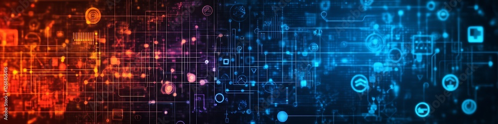 Abstract Digital Network Data Flow Visualization Abstract Digital Network Data Flow Visualization