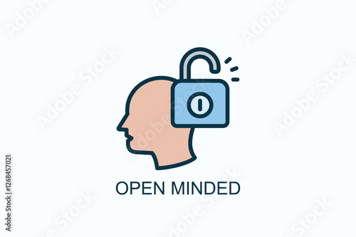 Open Minded Icon Or Logo Isolated Illustration