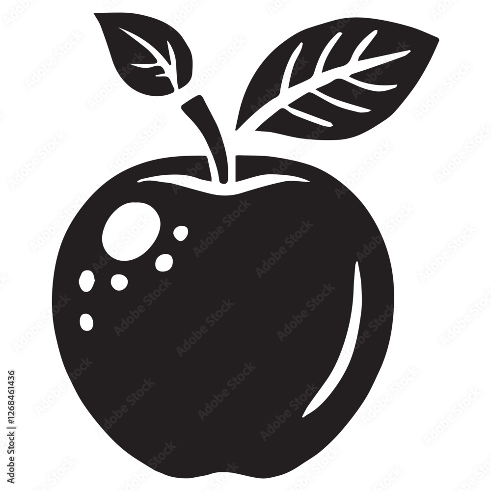 An apple black vector illustration An apple black vector illustration