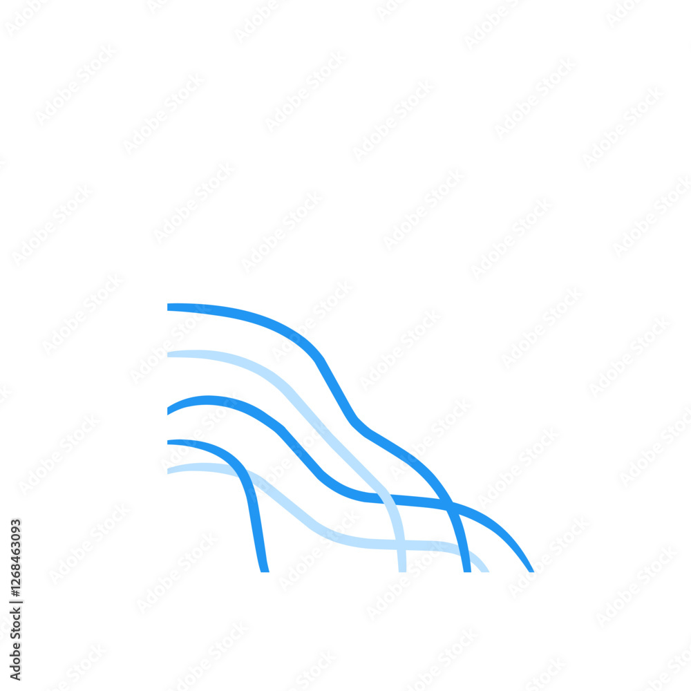 Obraz premium abstract blue corner border