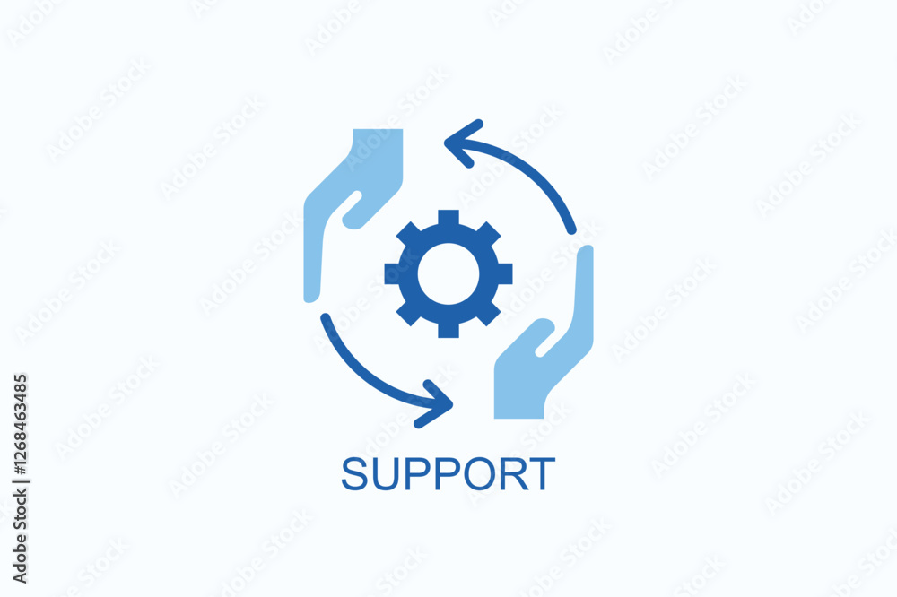 Support Icon Or Logo Isolated Illustration Support Icon Or Logo Isolated Illustration