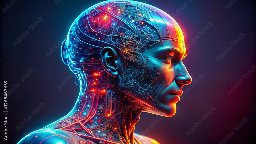 3d rendered illustration of a human head 3d rendered illustration of a human head