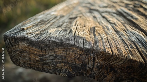Wallpaper Mural Detailed Close-Up of Weathered Wooden Surface with Textured Grain Torontodigital.ca