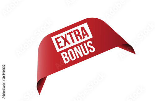 Extra bonus red ribbon label banner.