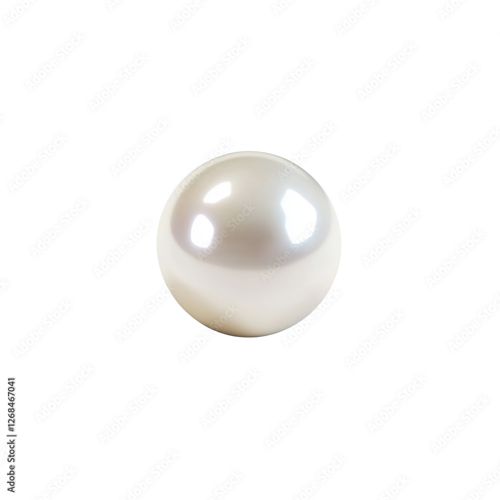 3D rendering of a pearl, white background.
3D rendering of a pearl, white background.