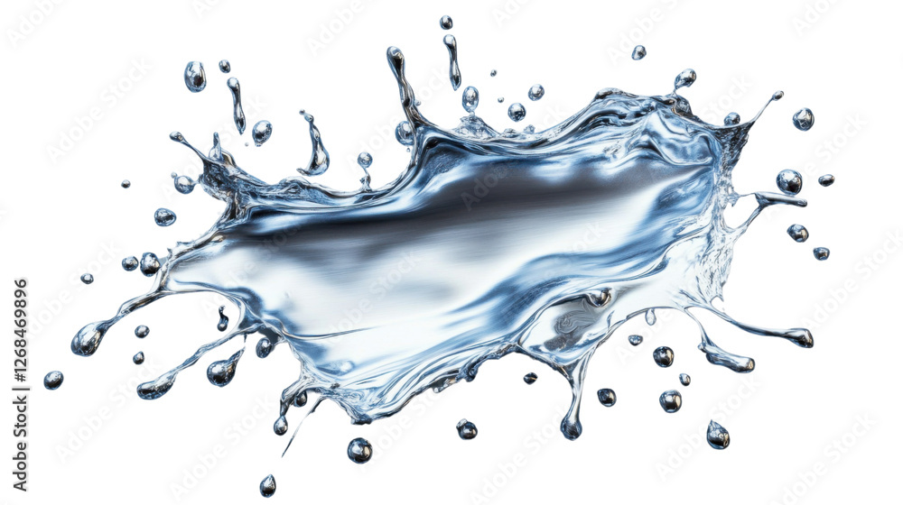 Obraz premium Clear water splashing with transparent background