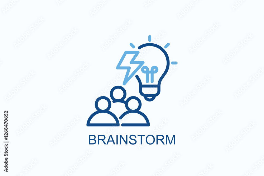 Brainstorm Icon Or Logo Isolated Illustration Brainstorm Icon Or Logo Isolated Illustration