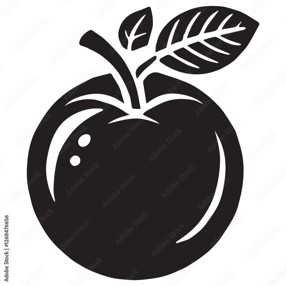 An apple black vector illustration An apple black vector illustration