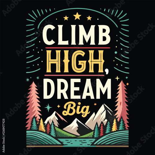 Typography exclusive hiking t-shirt design for all hiking lovers.