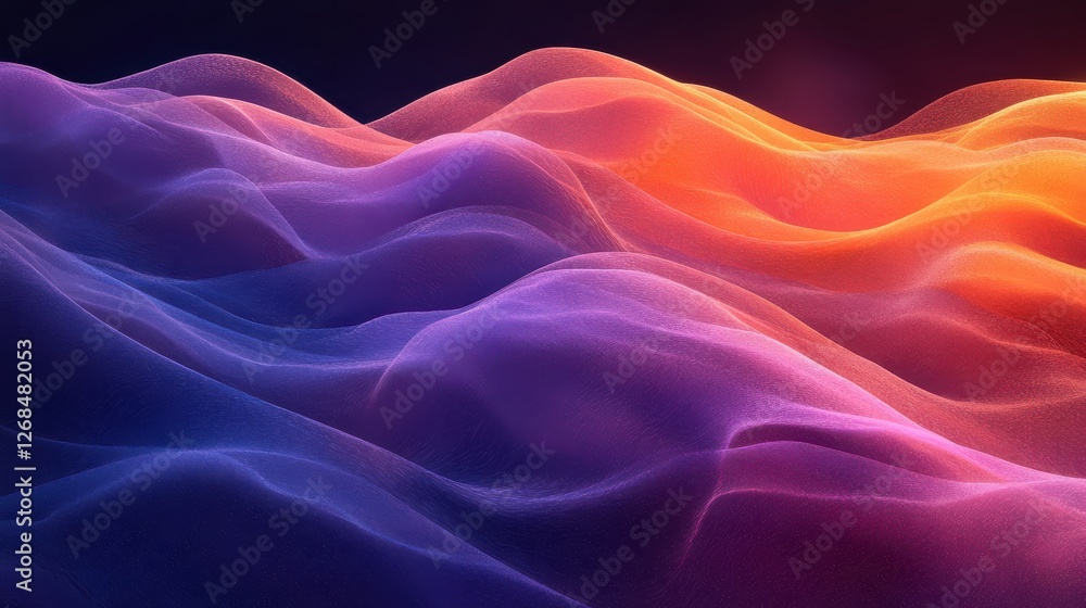 Obraz premium Abstract Waves of Colorful Light Creating a Dreamy Atmosphere
