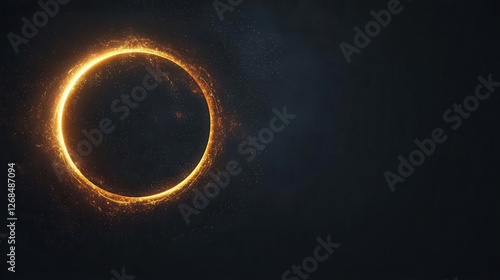 Shahada inscribed on a glowing celestial halo, devotion connecting to the divine, 3D illustration