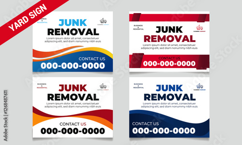 junk removal yard sign designs