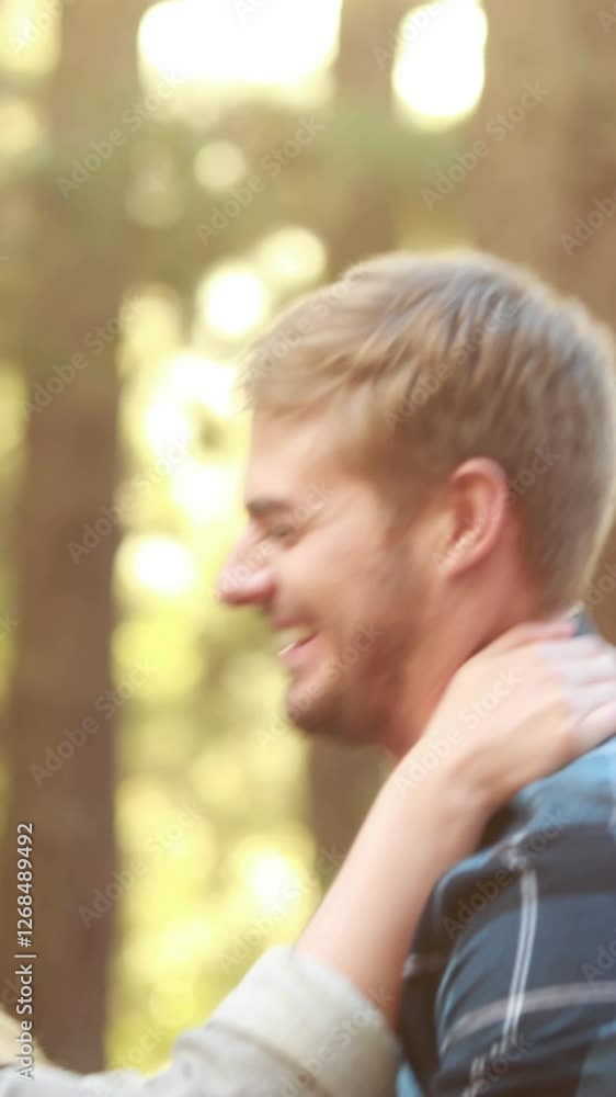 Happy couple being romantic together Happy couple being romantic together