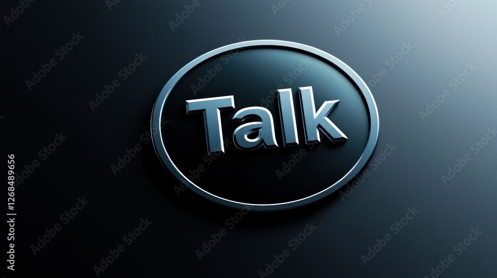 A sleek, modern logo design with a speech bubble and the word A sleek, modern logo design with a speech bubble and the word