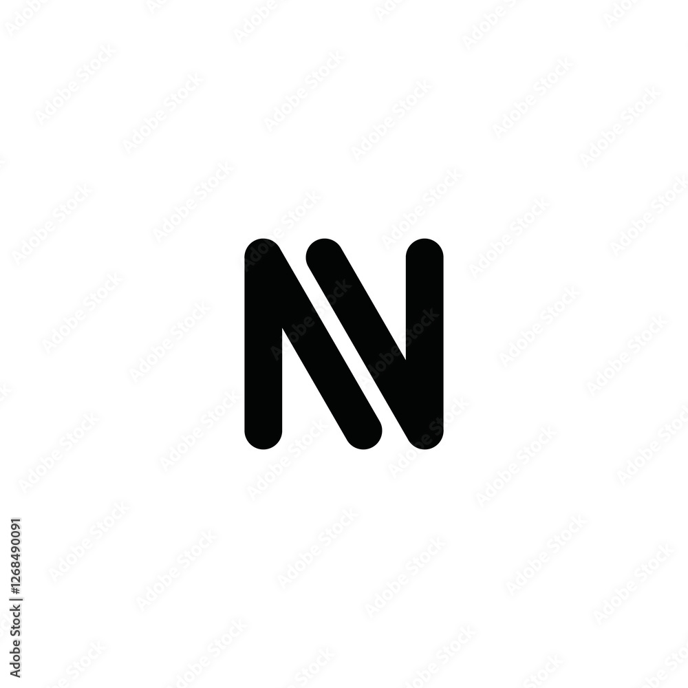 N Vector logo Simple letter template N Vector logo Simple letter template