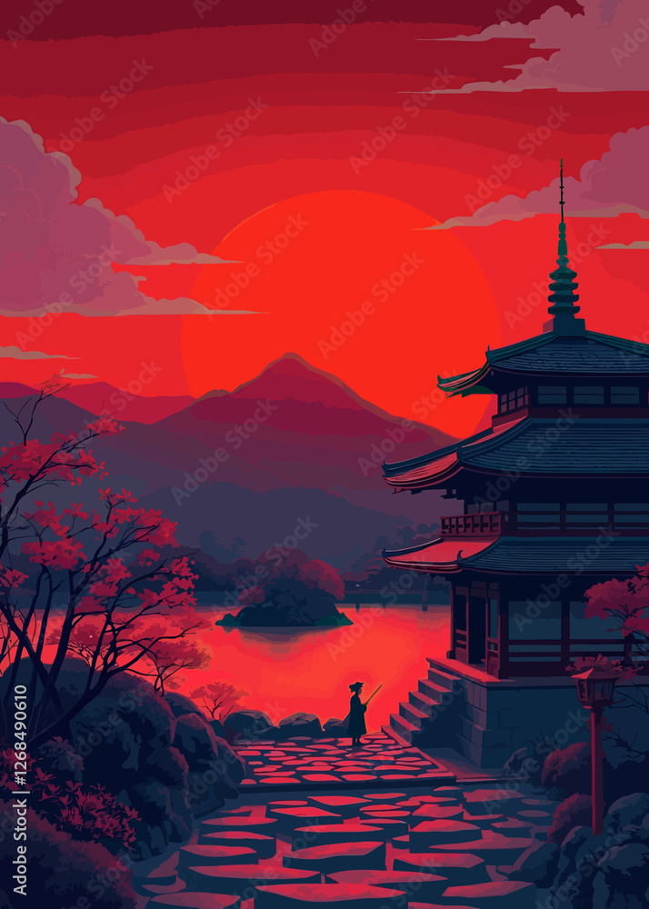 Fototapeta premium landscape japenese art