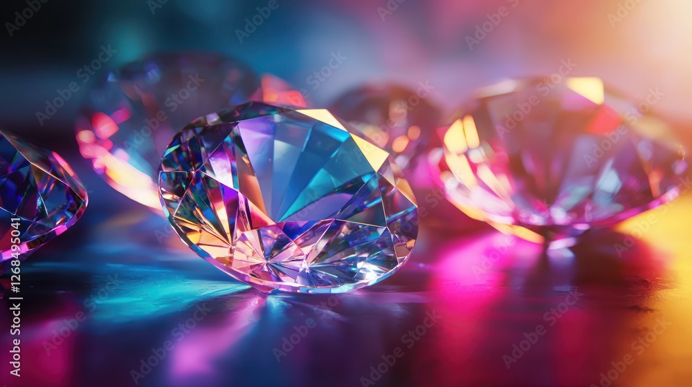 A smooth, colorful gemstones, shining under bright light, showing their polished surface A smooth, colorful gemstones, shining under bright light, showing their polished surface