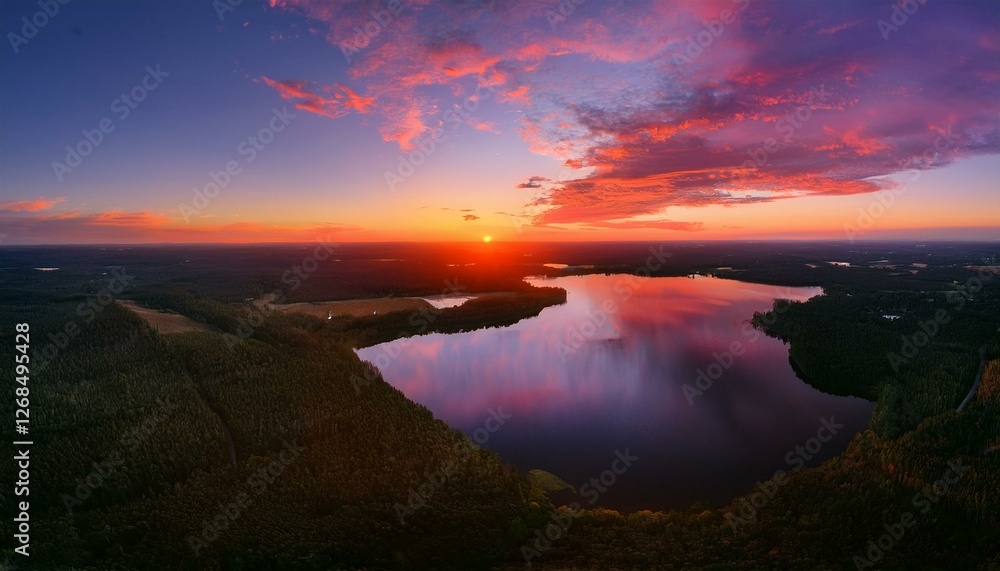 Experience the serene beauty of a lake bathed in morning light.  