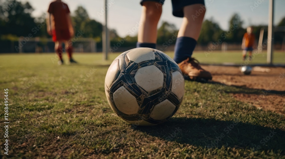 Fields of Glory: Timeless Soccer Ball on Verdant Terrain Fields of Glory: Timeless Soccer Ball on Verdant Terrain