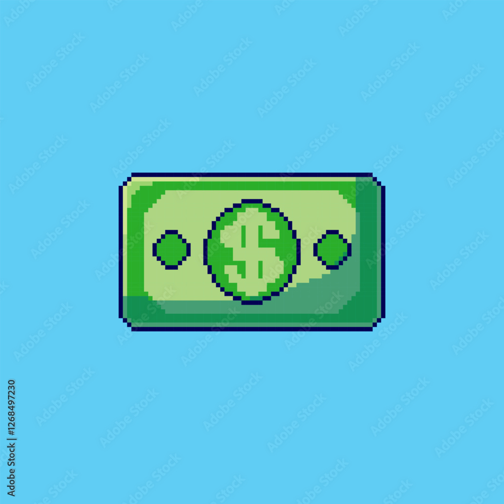 Pixel art Dollar Bill game asset design Pixel art Dollar Bill game asset design