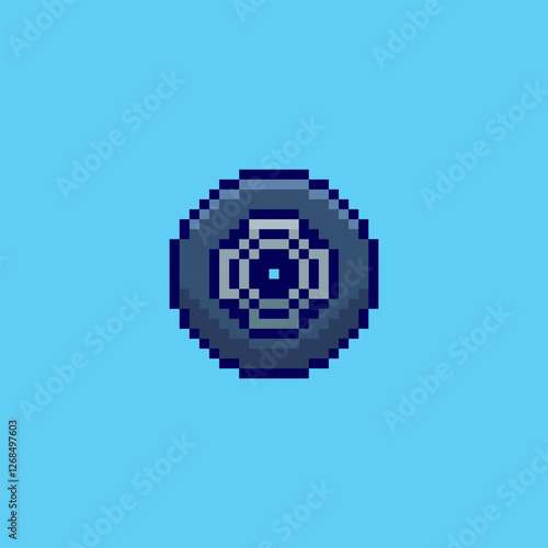 Pixel art Tire game asset design