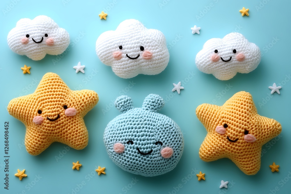 Naklejka premium multi-colored meringue stars
