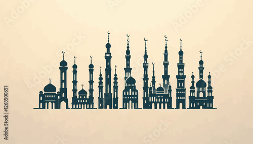 islamic mosque silhouette illustration