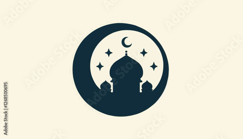 islamic mosque icon illustration