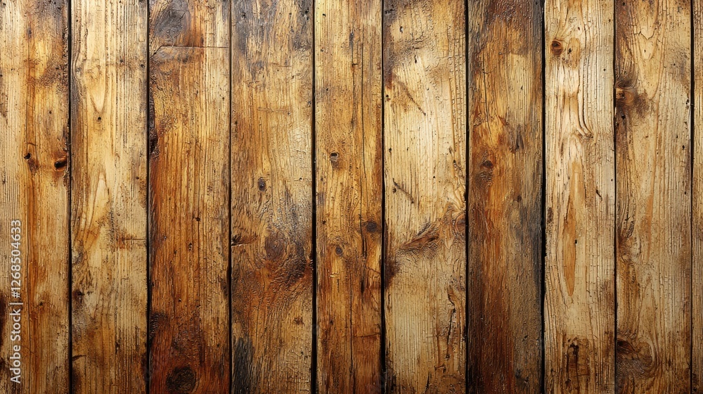 A close-up view of rustic wooden planks with a weathered texture. A close-up view of rustic wooden planks with a weathered texture.