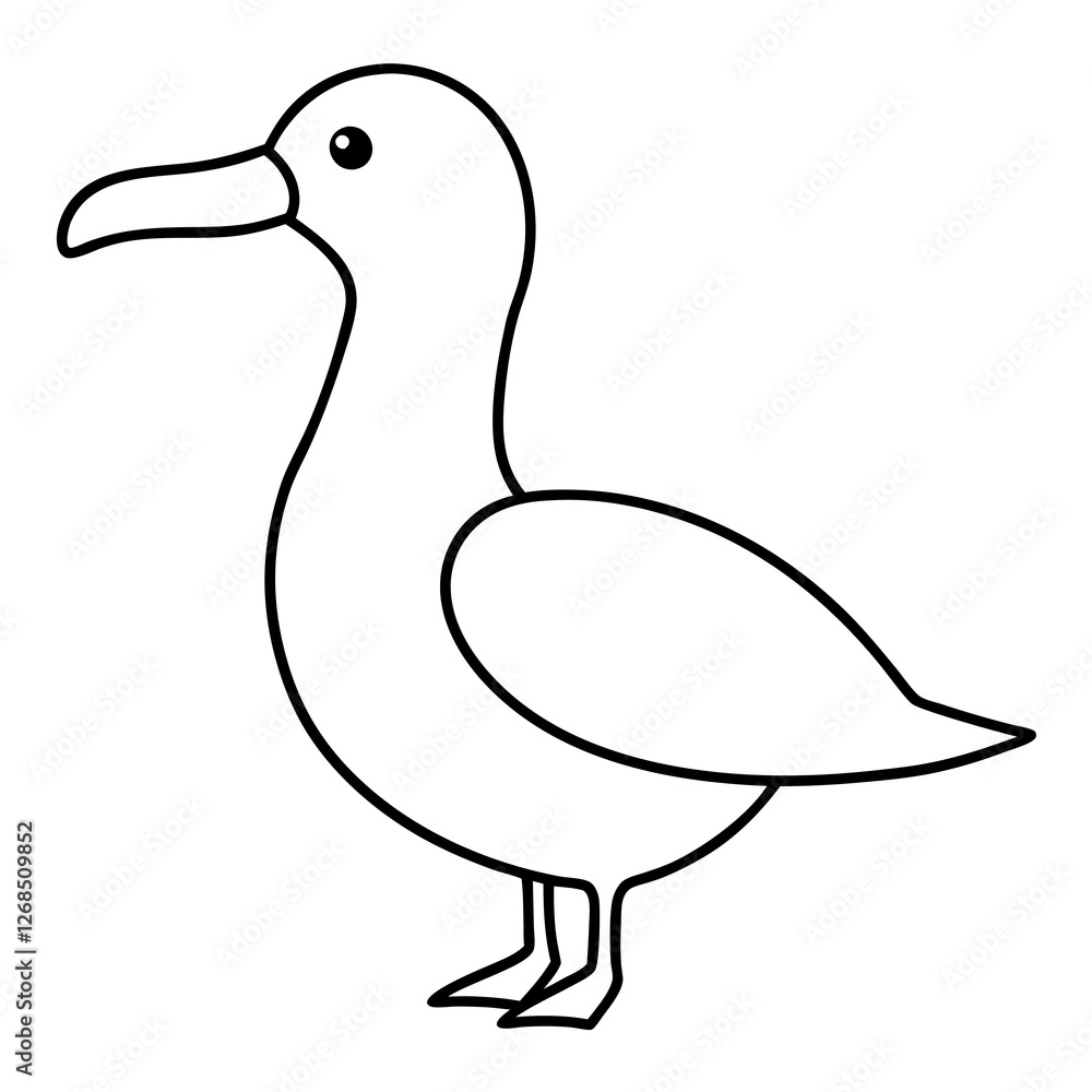 Minimalist Albatross Line Art Vector Minimalist Albatross Line Art Vector