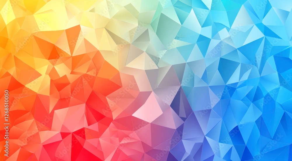 Colorful background with low-poly geometric shapes, a gradient of colors from orange to blue, vector illustration, vector art, flat design, bright color gradients Colorful background with low-poly geometric shapes, a gradient of colors from orange to blue, vector illustration, vector art, flat design, bright color gradients