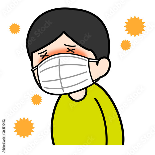 花粉症　男性　マスク