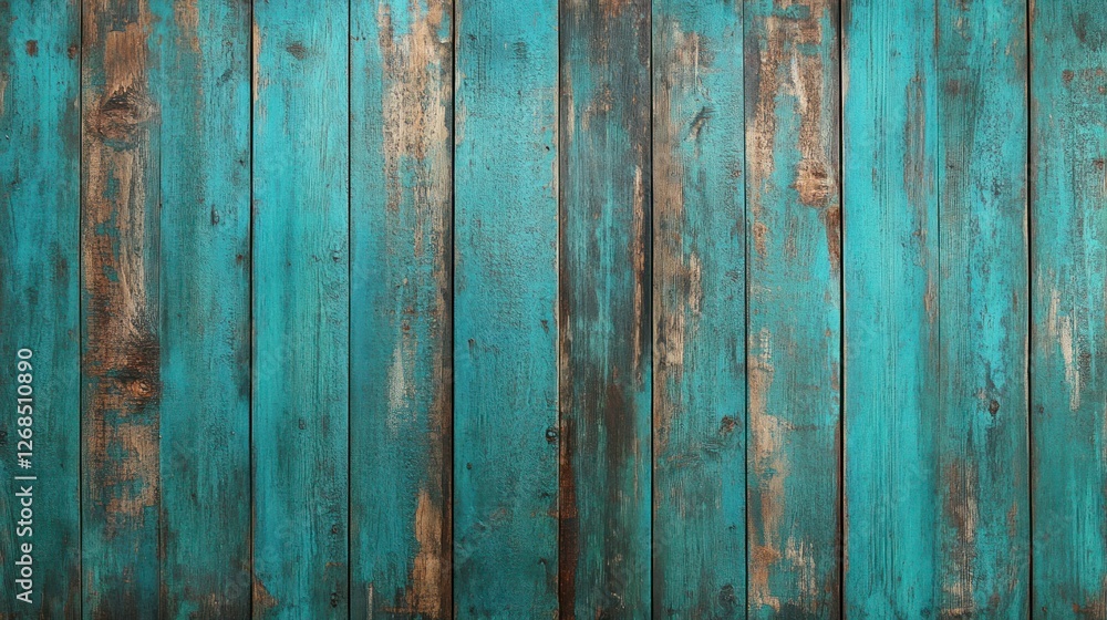 Dark turquoise and brown wooden background with an old wood texture, a distressed wood banner design for wall art print. Dark turquoise and brown wooden background with an old wood texture, a distressed wood banner design for wall art print.