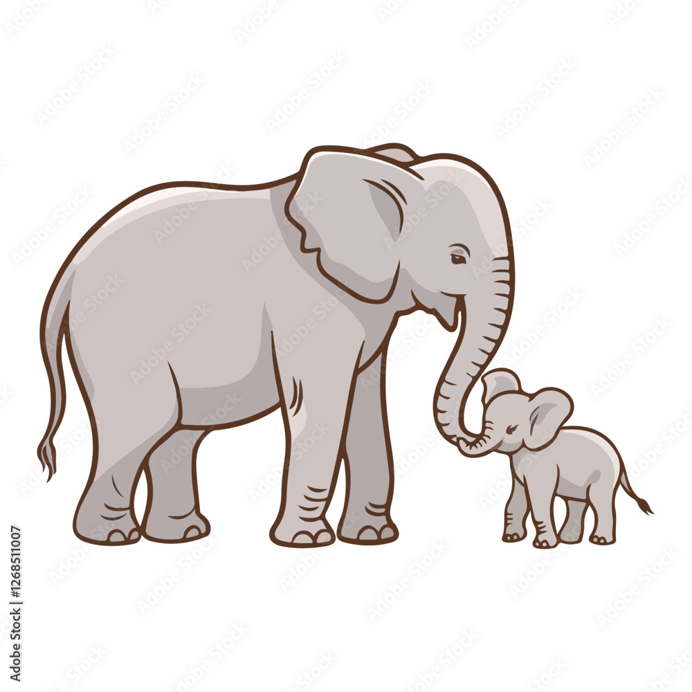 Fototapeta premium elephant isolated on white background
