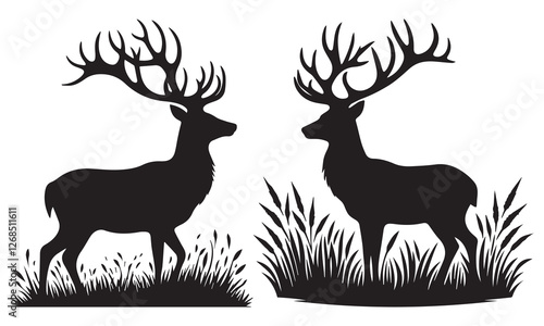 deer silhouette vector