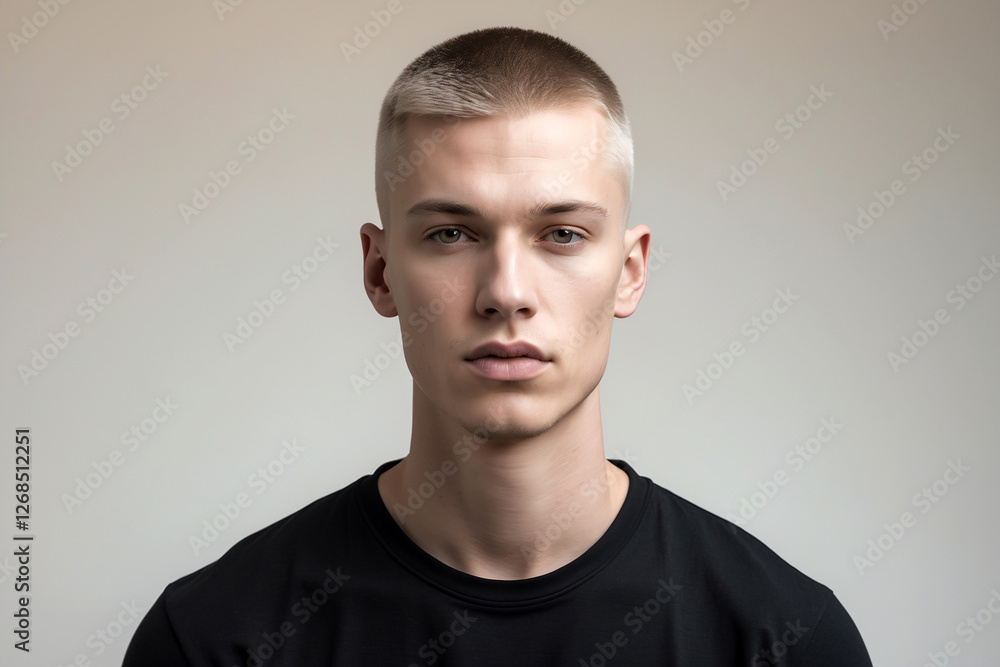 a young Danish man with a fade hairstyle a young Danish man with a fade hairstyle