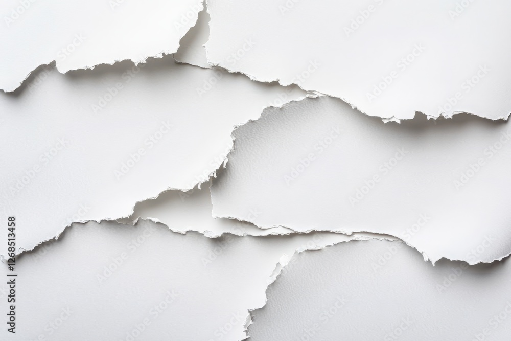 an image of several strips of white paper that have been torn and layered on top of each other an image of several strips of white paper that have been torn and layered on top of each other