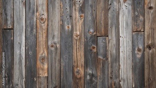 Wallpaper Mural The planks are weathered, showcasing a variety of gray and brown tones, with visible grain patterns and knots. The texture is rough, indicating age and exposure to the elements.  Torontodigital.ca