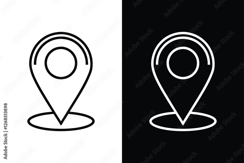Crisp & Clean Location Pin line Icon. Vector Design for Seamless Integration Crisp & Clean Location Pin line Icon. Vector Design for Seamless Integration