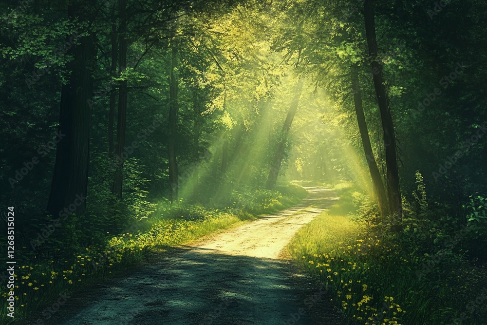Obraz premium morning in the forest