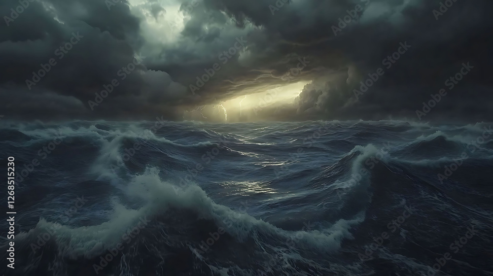 Fototapeta premium Surreal Fantasy Landscape with Floating Islands and Ethereal Waterfalls for Dreamlike Artistic Design