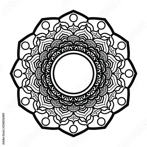 Floral mandala in decorative way to every work