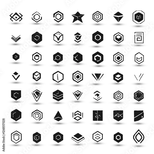 Set collection icon brand identity business logo design idea