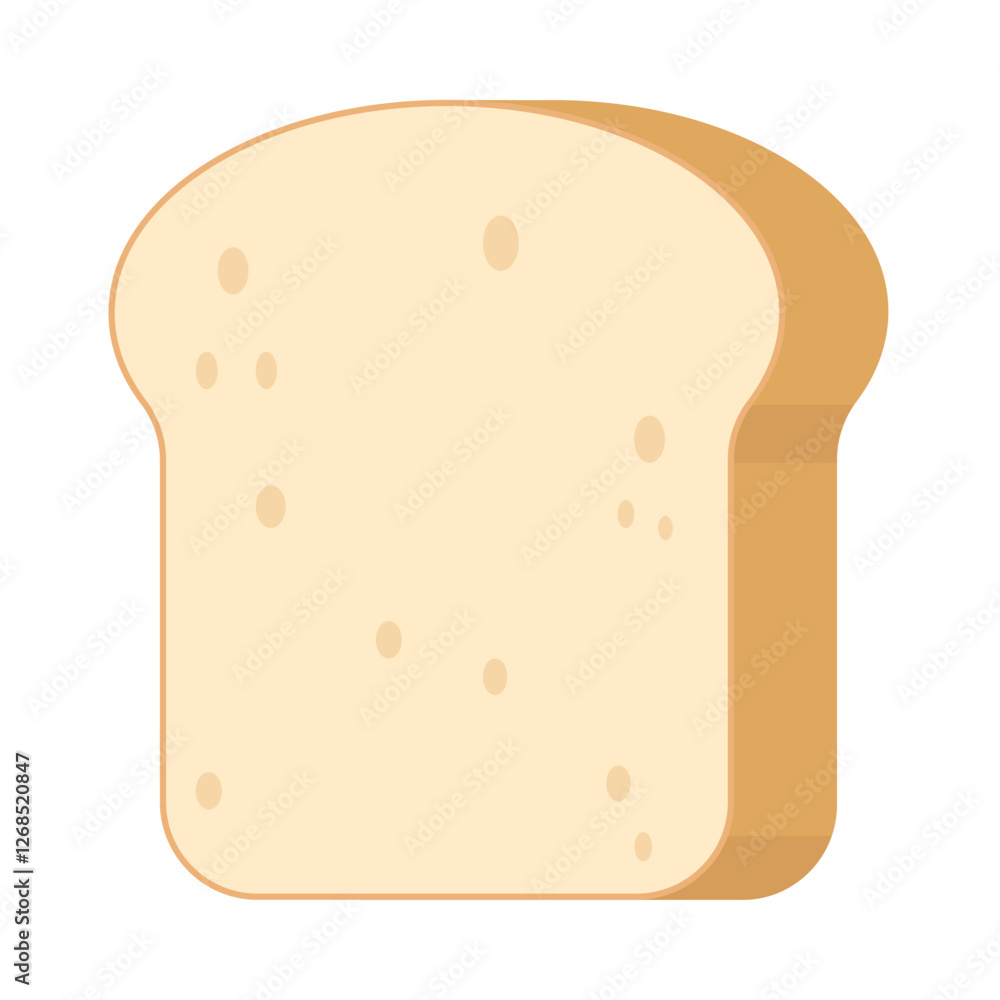 Slice bread.A piece of sliced toast isolated on white background.Breakfast bakery element vector graphic illustration. Slice bread.A piece of sliced toast isolated on white background.Breakfast bakery element vector graphic illustration.