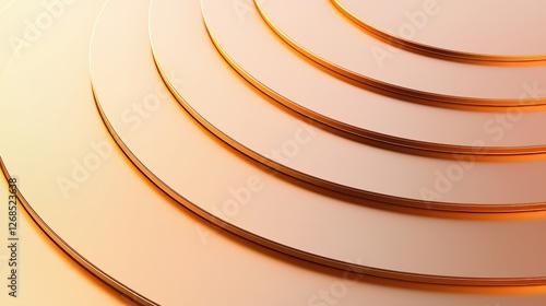 Abstract Patterns of Semiconductor Wafer Concept, Circular Patterns on Semiconductor Wafer with Reflective Surface and Modern Design Elements for Technology Background